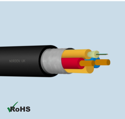 HYBRID FIBRE OPTIC IN/OUT CABLE